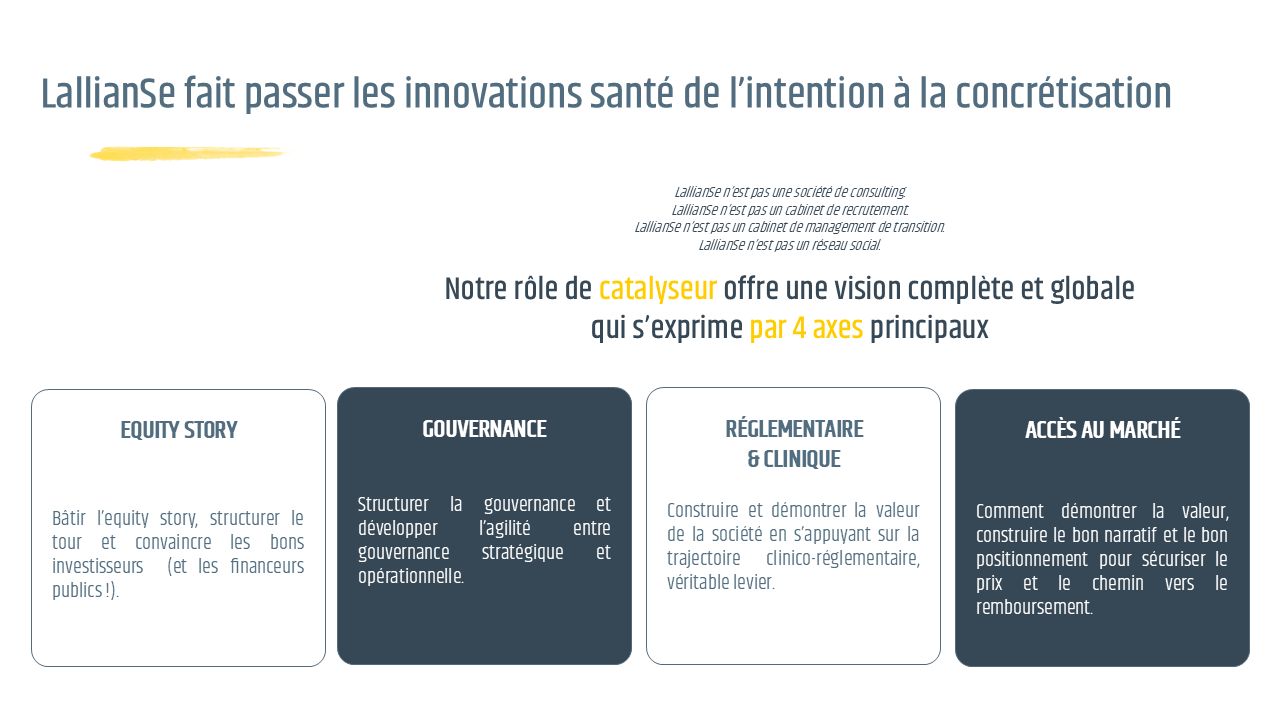 LallianSe fait passer les innovations santé de l’intention à la concrétisation LallianSe fait passer les innovations santé de l’intention à la concrétisation